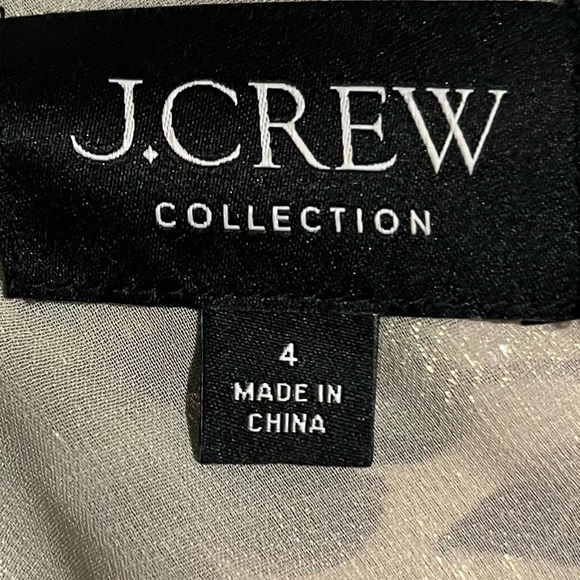J.Crew Collection One-Shoulder Metallic Silk Maxi Dress – Size 4 - Picture 8 of 10